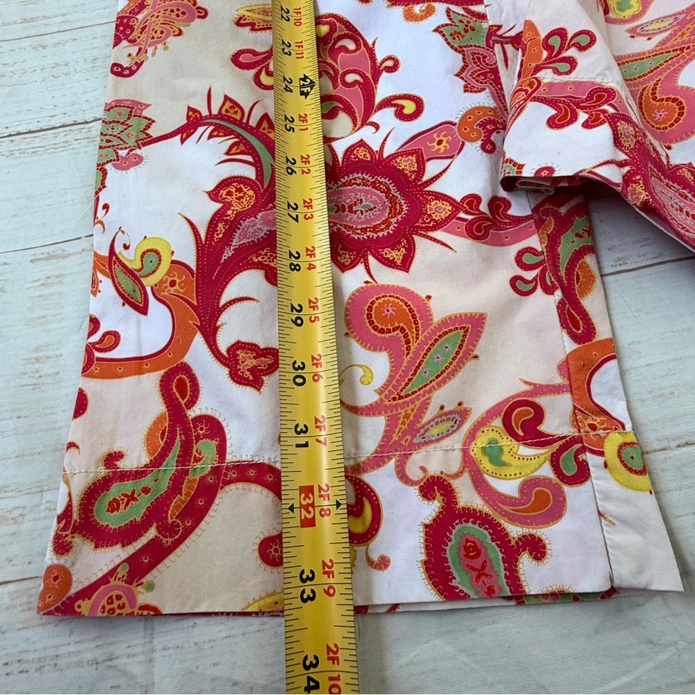Tommy Hilfiger Paisley Cropped Pants | Size 4 | Straight Casual Fit - Picture 6 of 9